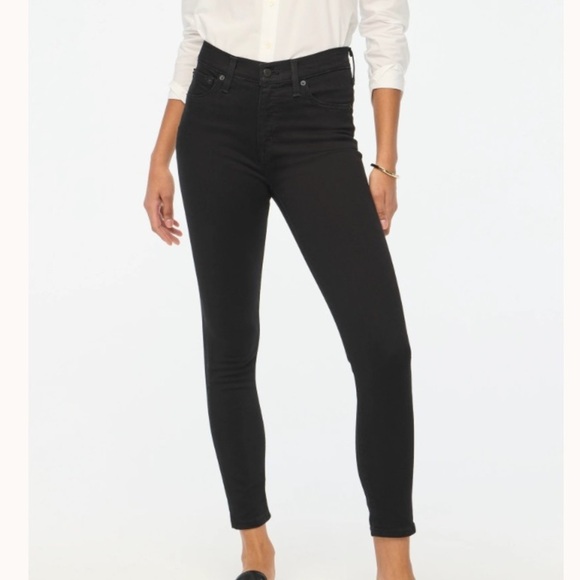 J crew Tall 9" mid-rise black skinny jean in signature stretch - Picture 1 of 5